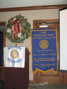 the Four-Way Test of the Haslett-Okemos Rotary Club